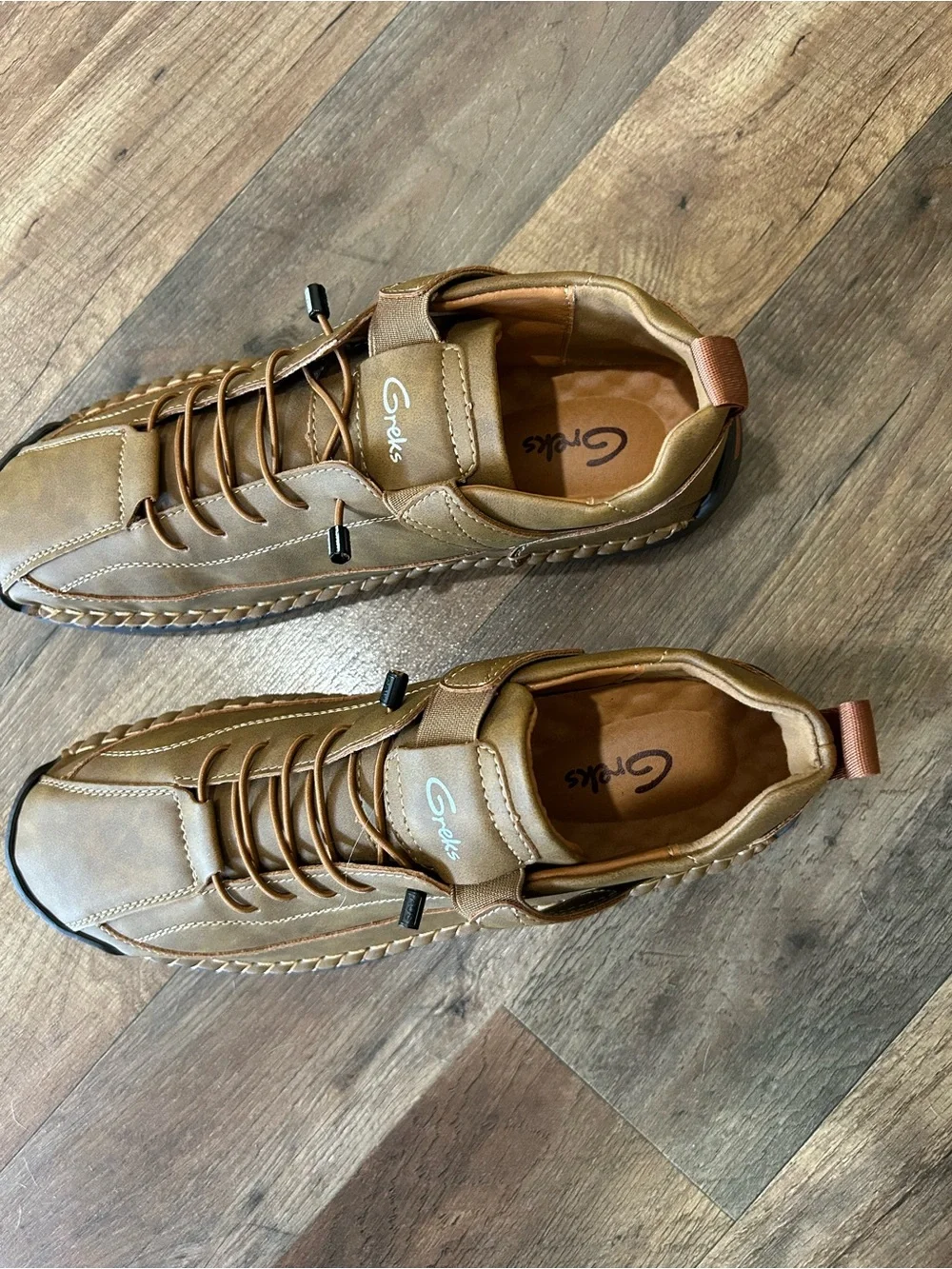 Men’s Greks Plerise Casual Brown Suede Lace-Up Shoes Sz 46/US 12-12.5 New!